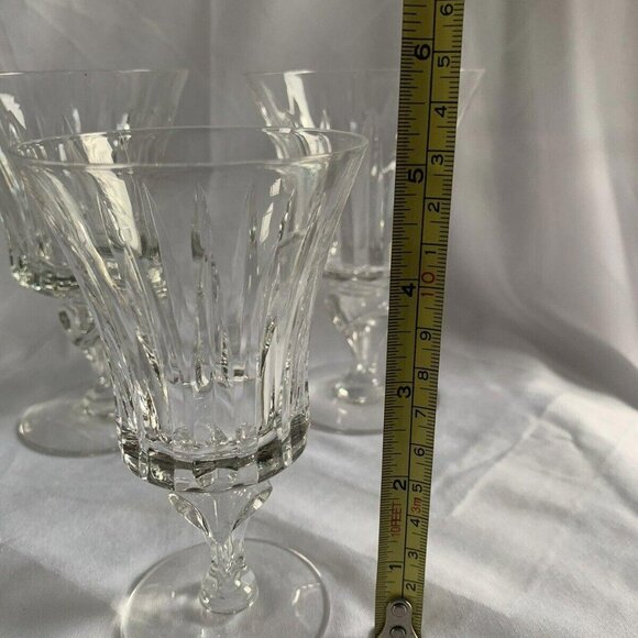 Tiffin Franciscan Princeton 17578 3 Wine Goblets 3 Water Goblets Vintage 1960's - Picture 8 of 15